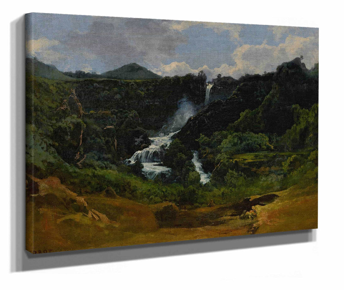 La Cascade De Terni by Jean Baptiste Camille Corot