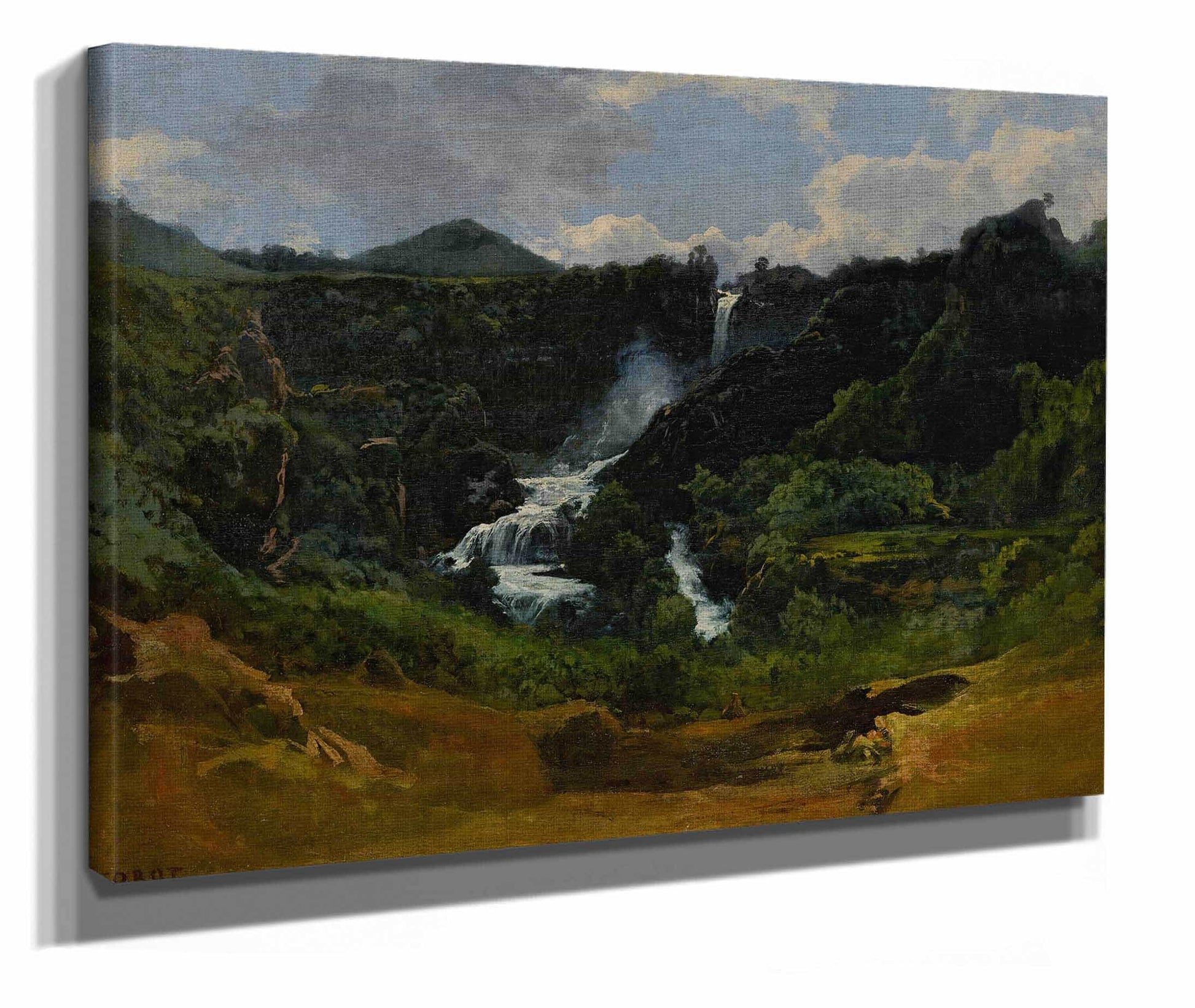 La Cascade De Terni by Jean Baptiste Camille Corot