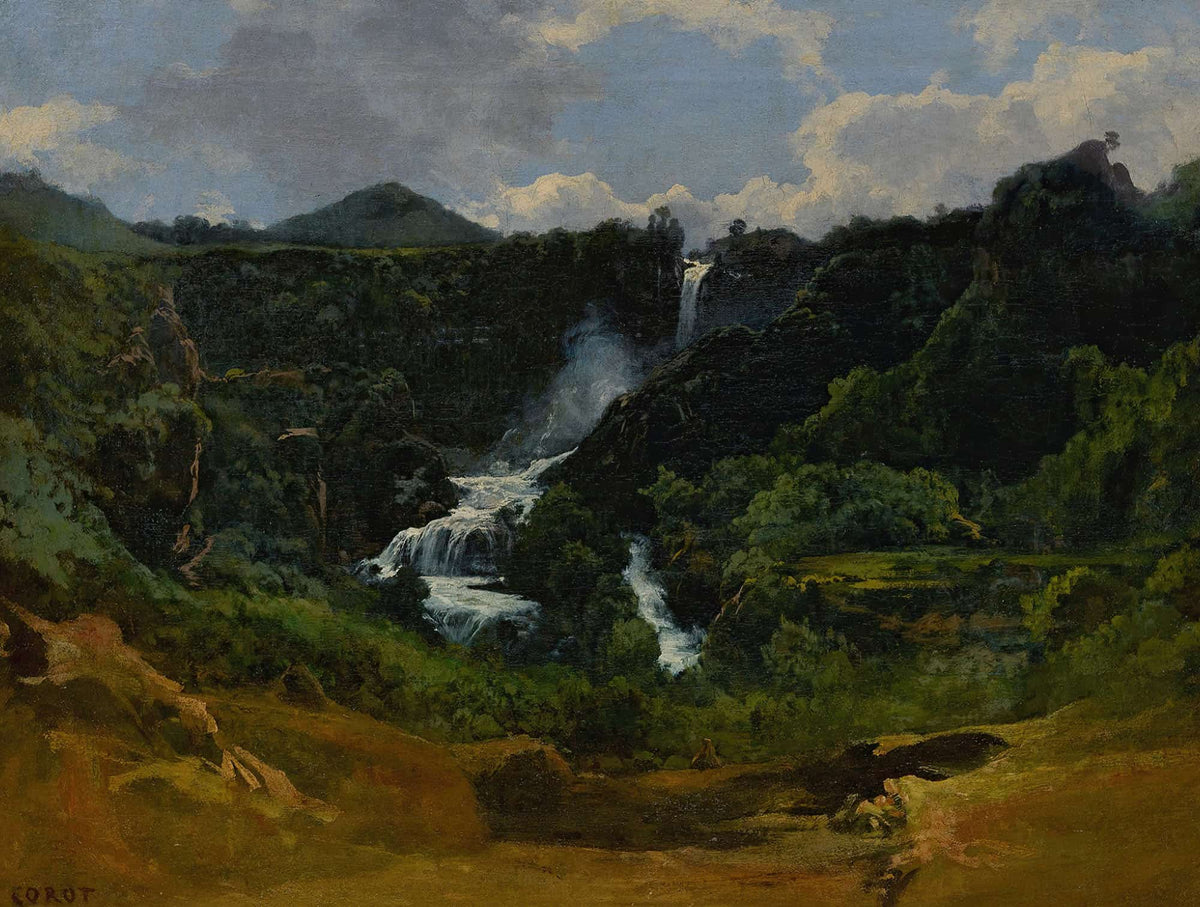 La Cascade De Terni by Jean Baptiste Camille Corot