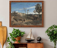 La Cervara The Roman Campagna  by Jean Baptiste Camille Corot