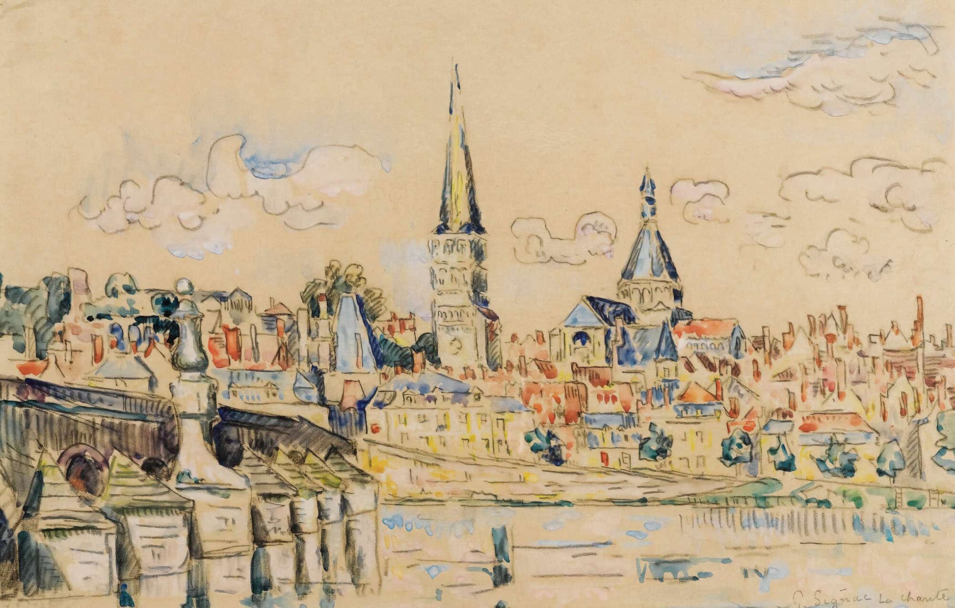 La Charite Sur Loire by Paul Signac