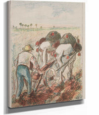 La Charrue by Camille Pissarro