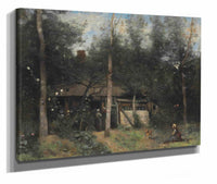 La Chaumiere Aux Sureaux Normandie by Jean Baptiste Camille Corot