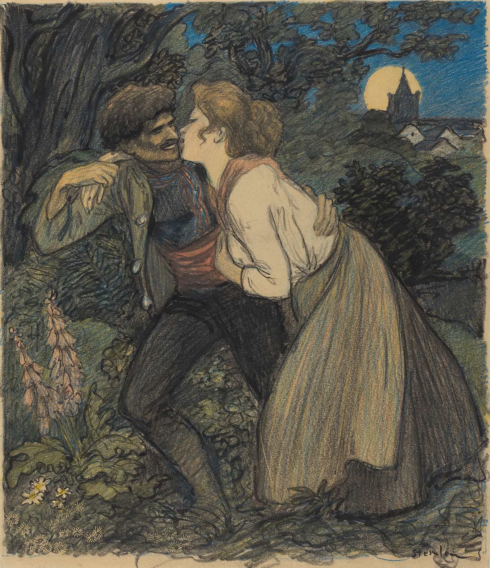 La Chienne Au Loup by Theophile Alexandre Steinlen