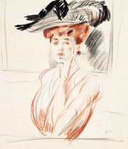 La Dame Au Chapeau Aux Plumes by Paul Cesar Helleu