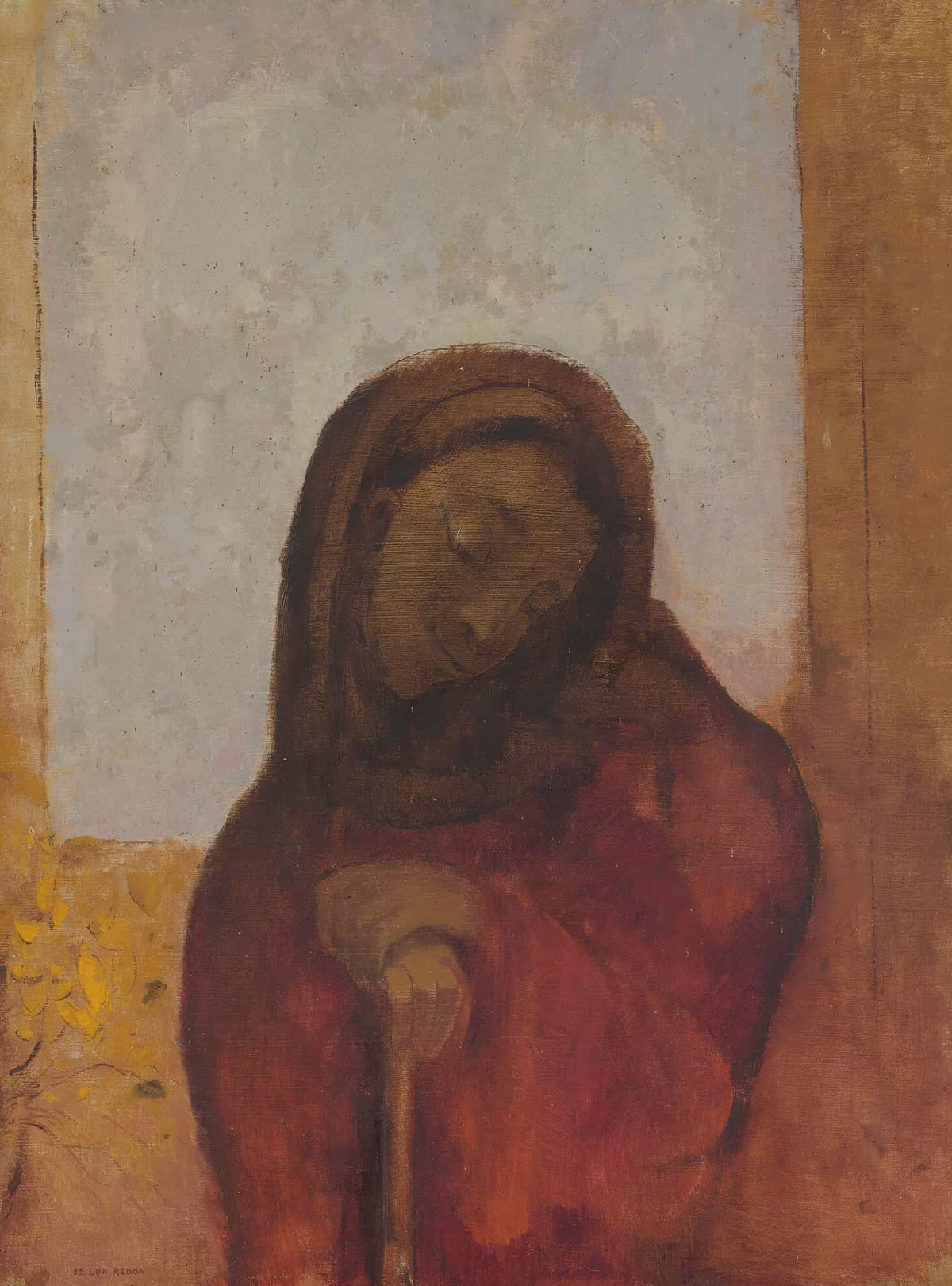 La Desesperance Dit Aussi La Souffrance by Odilon Redon