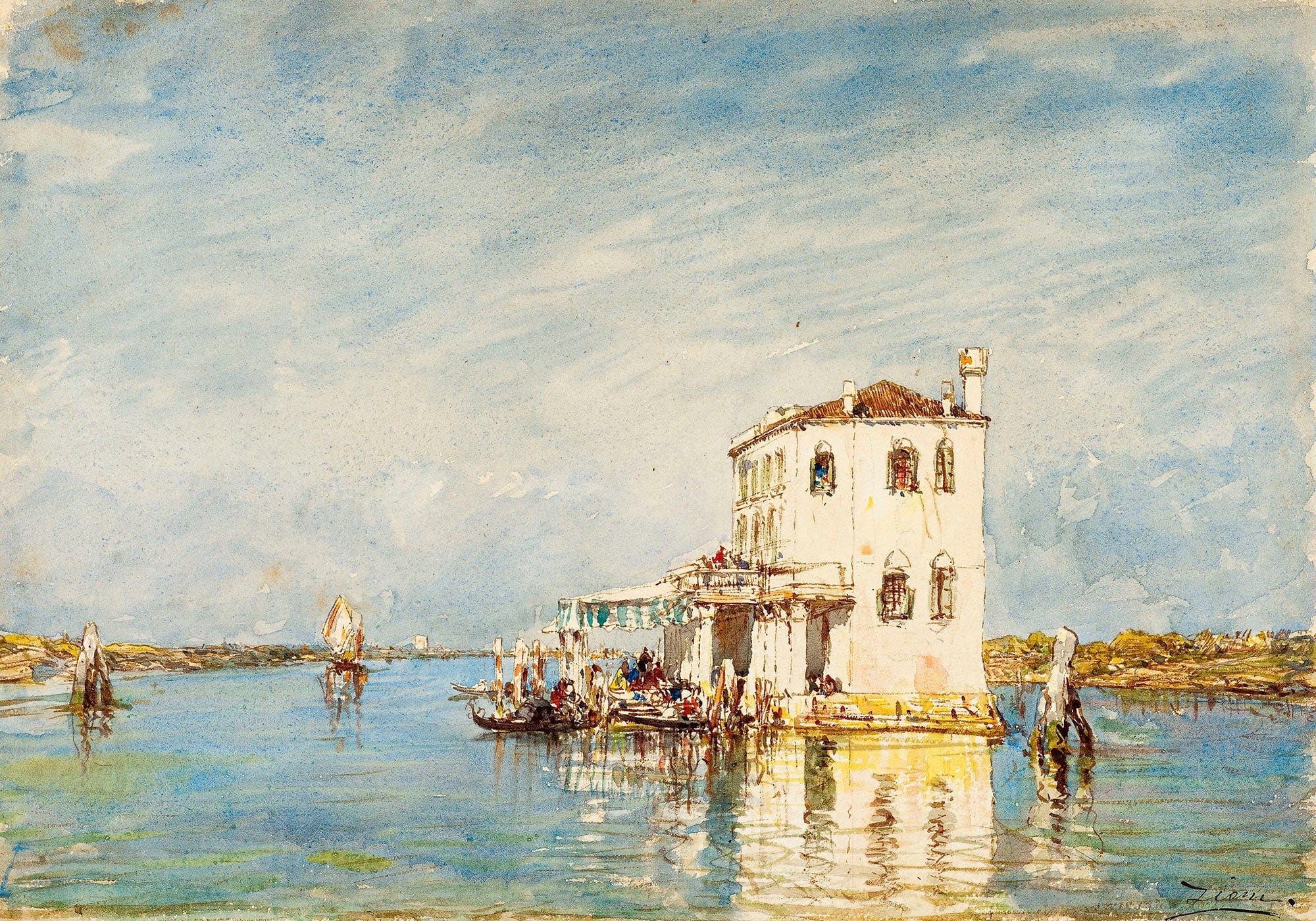 La Douane A Venise by Felix Ziem