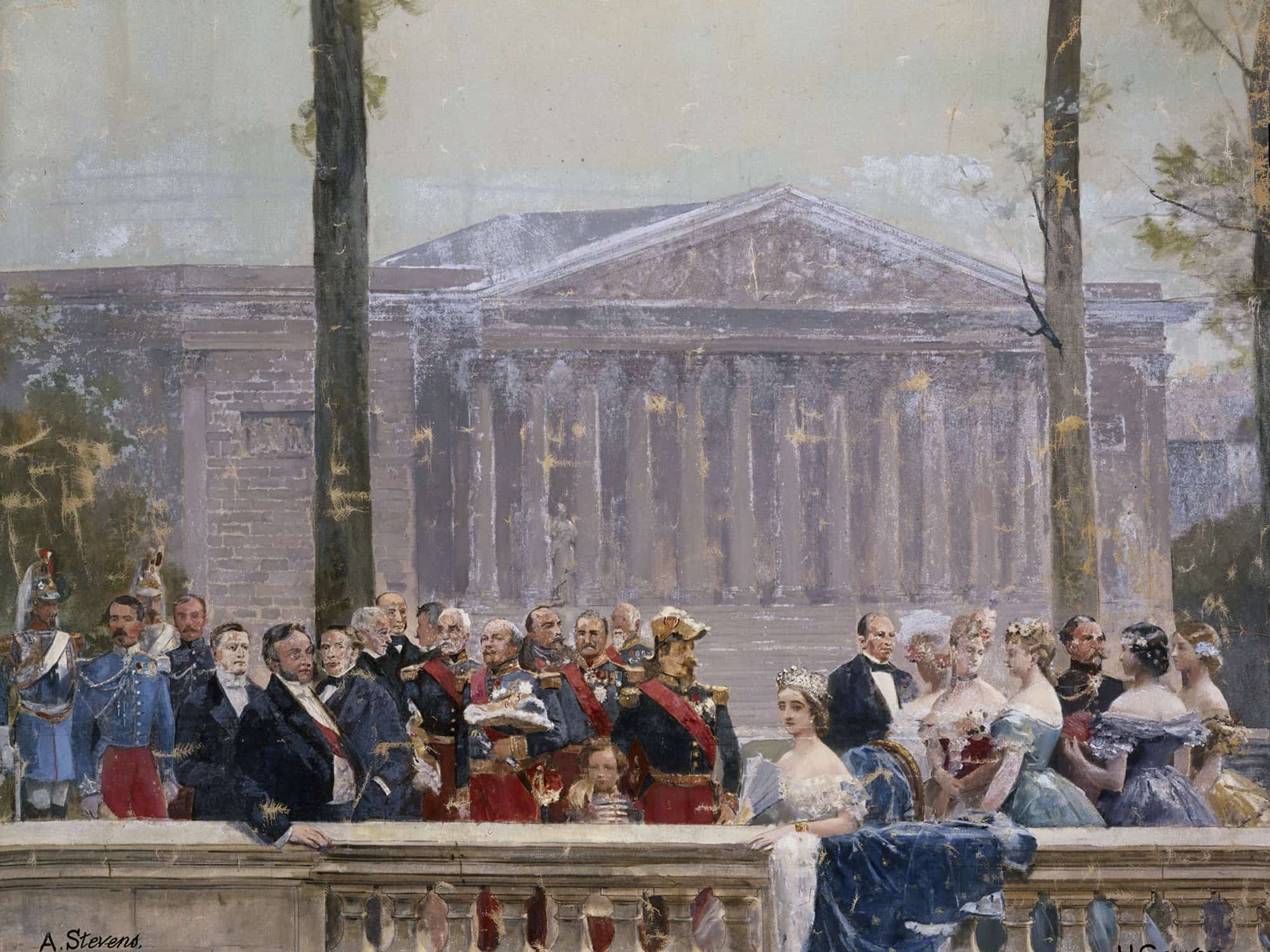 La Famille Imperiale Entouree De Nombreuses Personnalites Bourbon by Henri Gervex