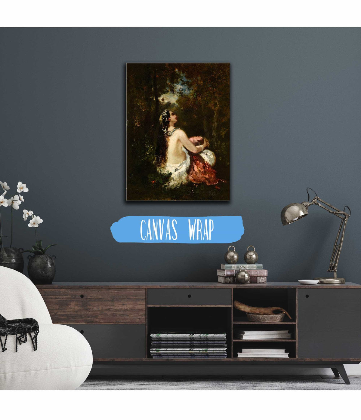 La Femme A La Perruche by Narcisse Virgile Diaz De La Pena