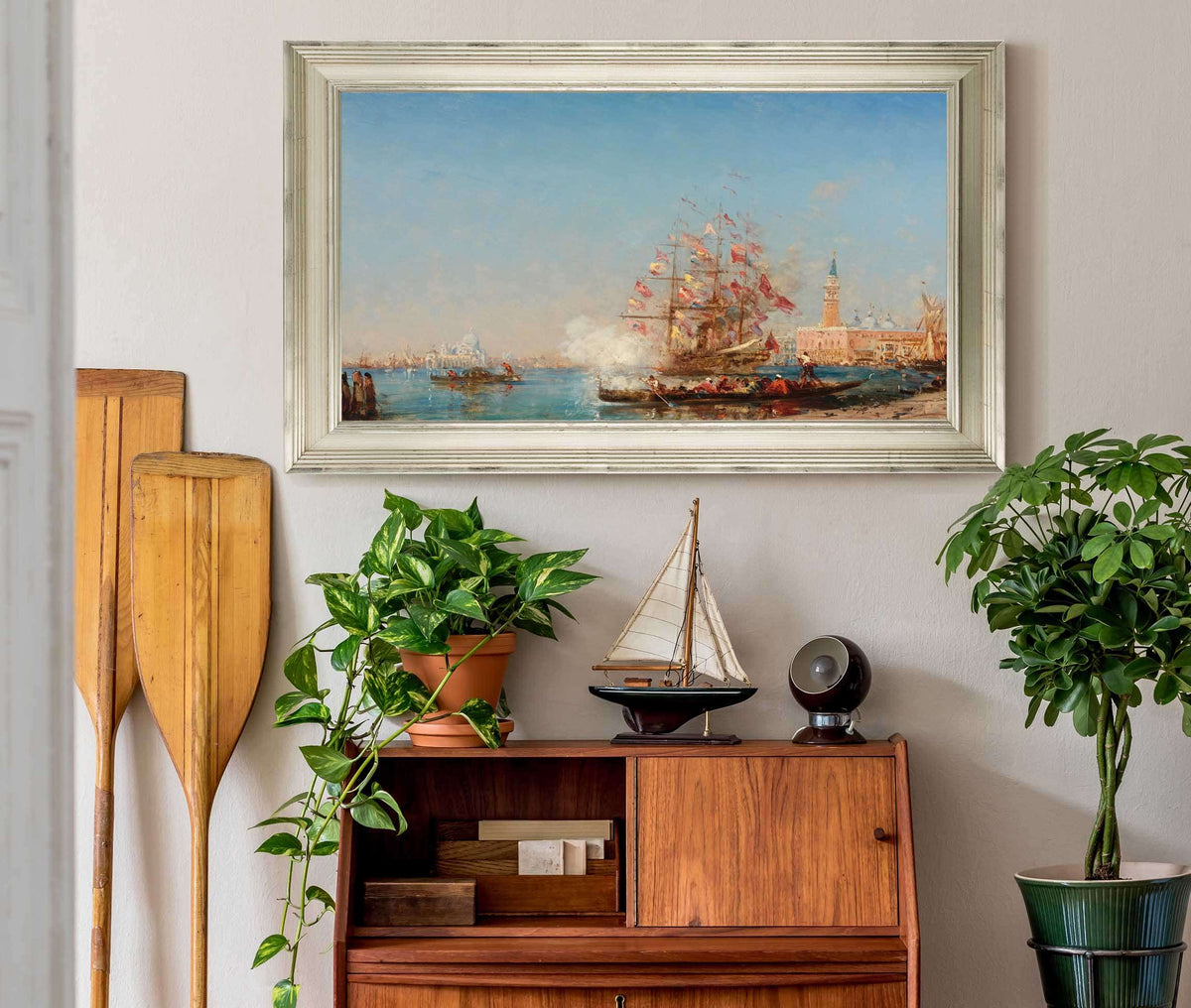 La Fete De Lassomption A Venise Le Coup De Canon by Felix Ziem