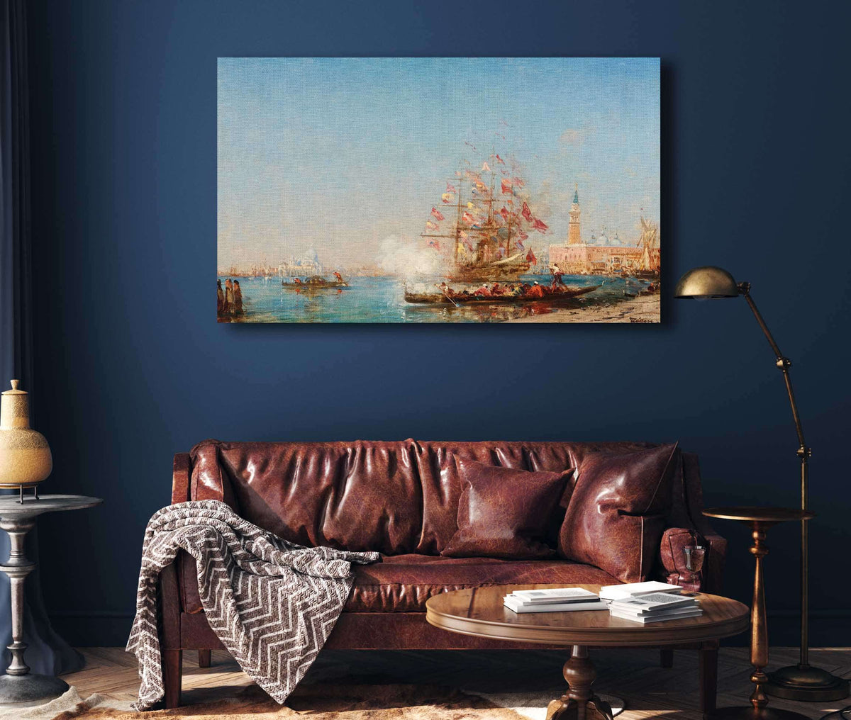 La Fete De Lassomption A Venise Le Coup De Canon by Felix Ziem