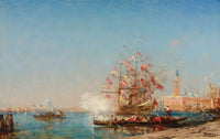 La Fete De Lassomption A Venise Le Coup De Canon by Felix Ziem