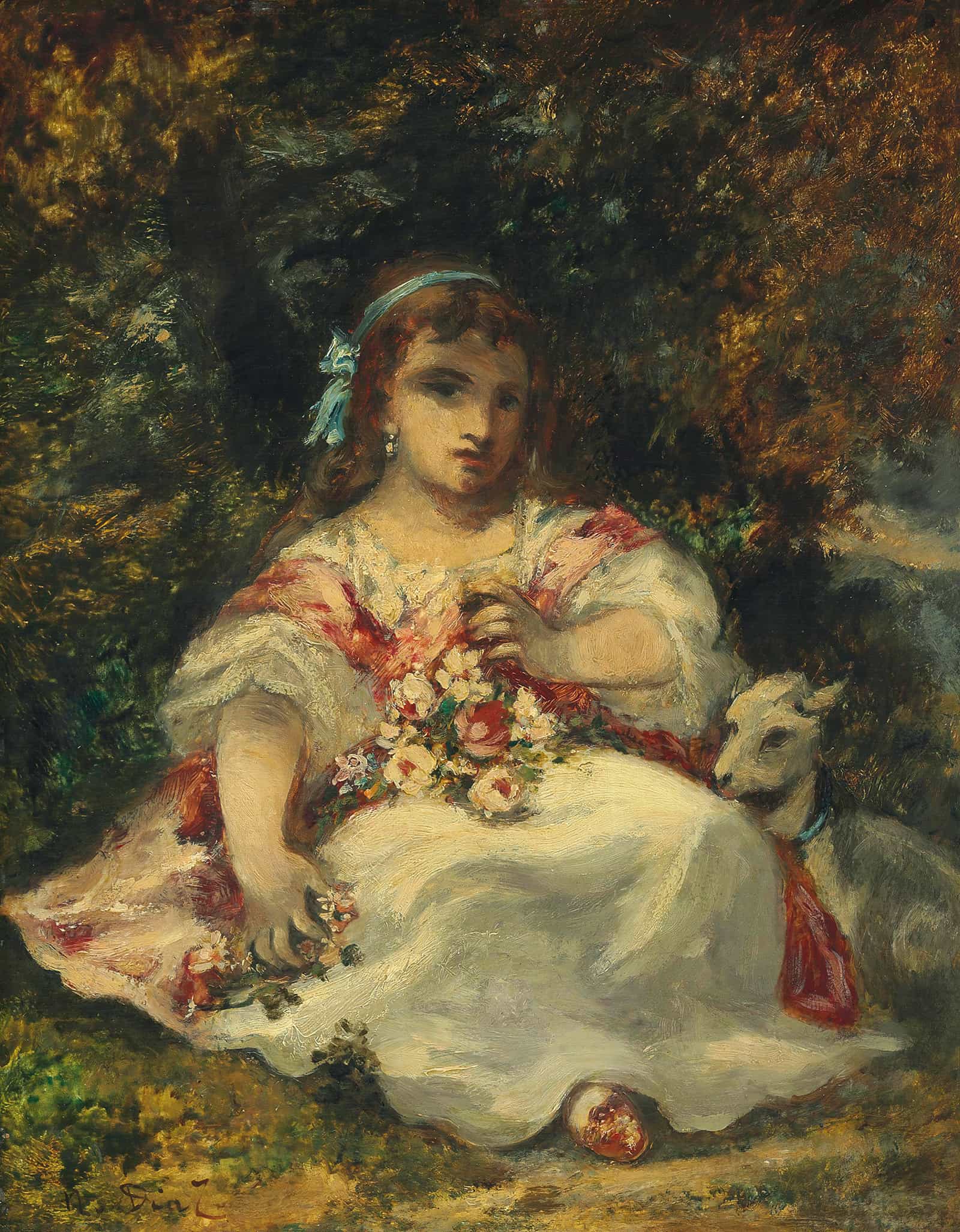 La Fille De Diaz by Narcisse Virgile Diaz De La Pena