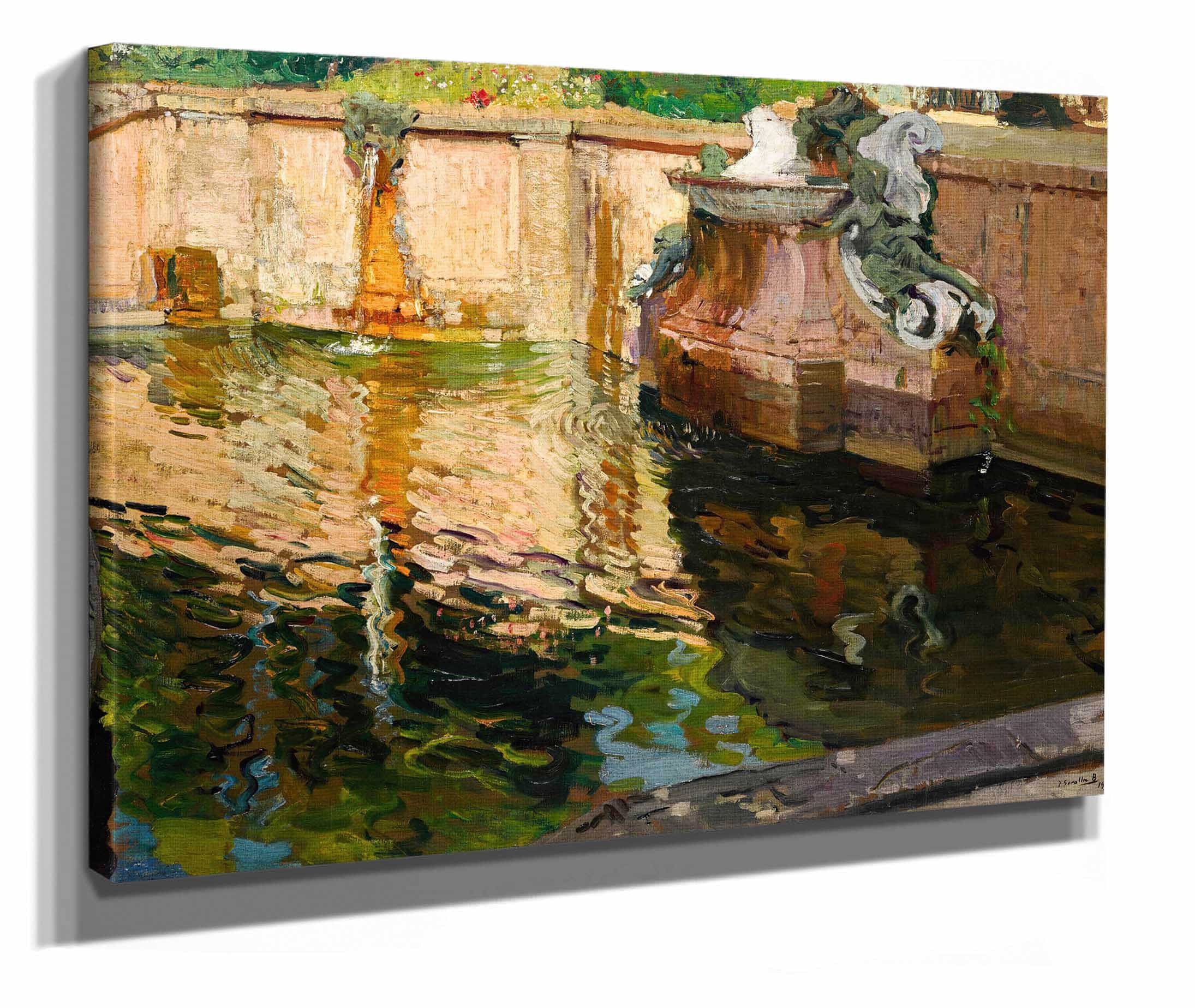 La Fuente De Los Caballos La Granja The Horses Fountain La Granja by Joaquin Sorolla