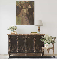 La Goulue And Her Sister by Henri De Toulouse Lautrec