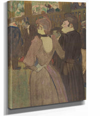 La Goulue And Her Sister by Henri De Toulouse Lautrec
