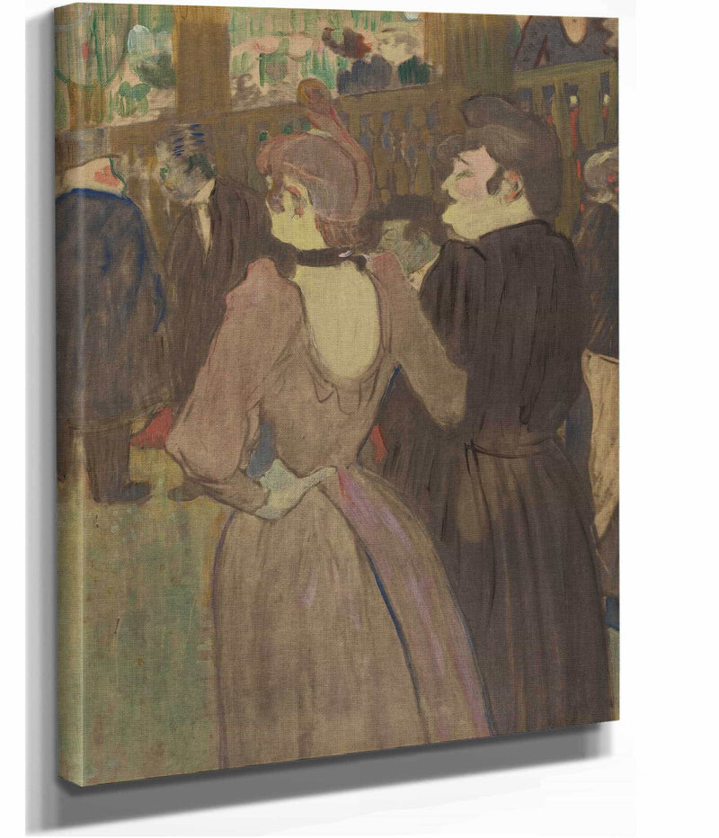 La Goulue And Her Sister by Henri De Toulouse Lautrec