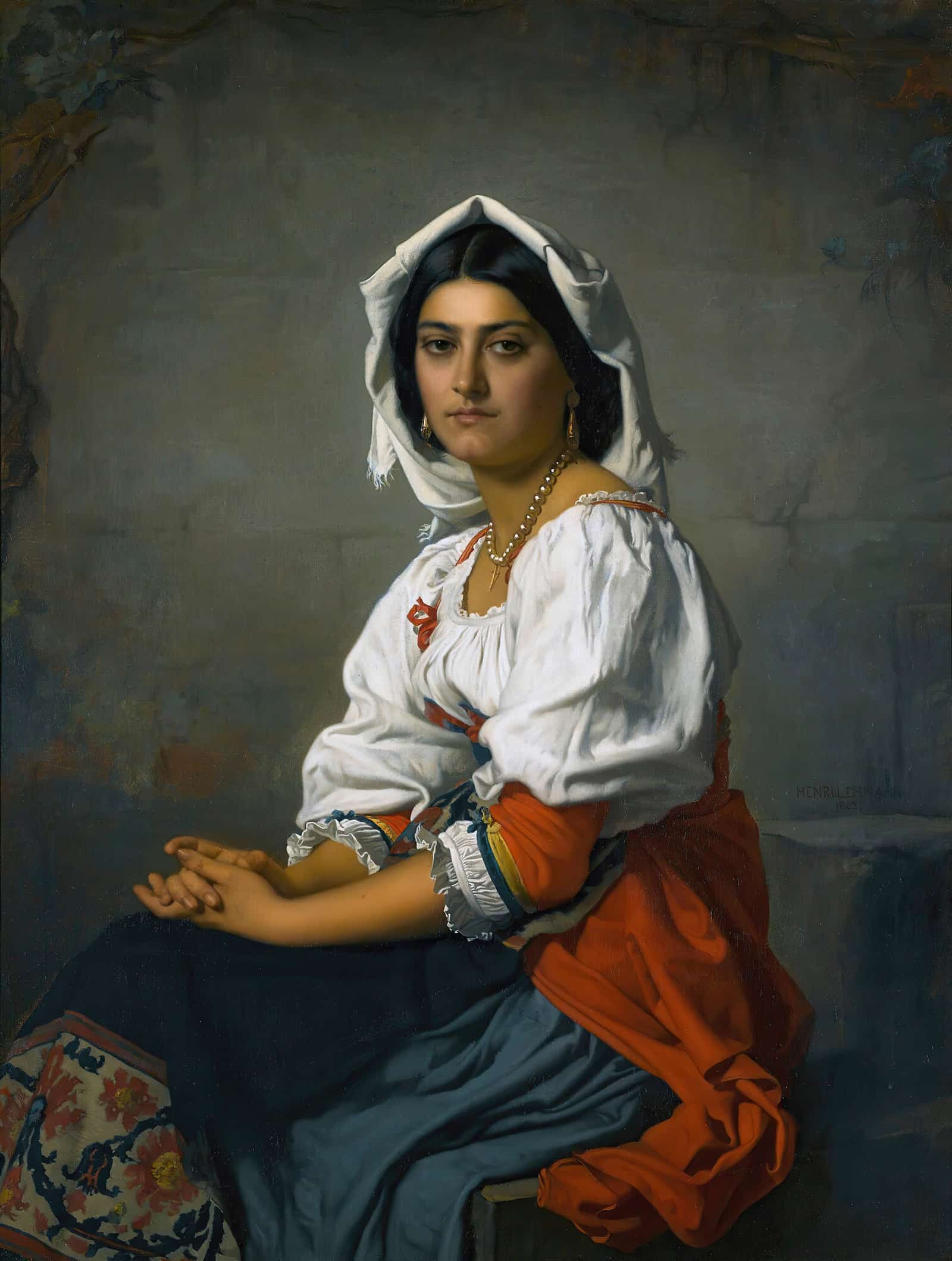 La Jeune Italienne by Henri Lehmann