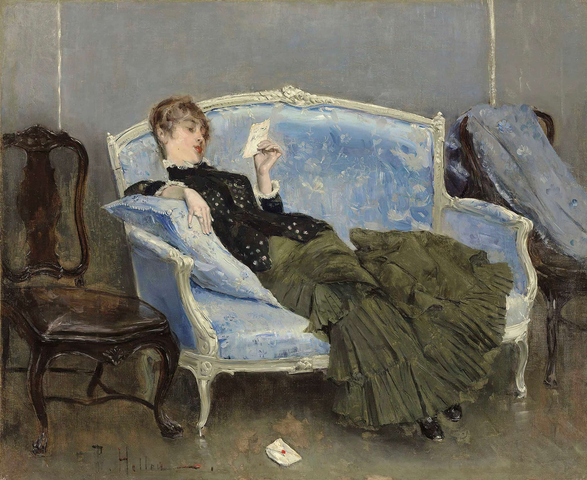 La Lettre by Paul Cesar Helleu
