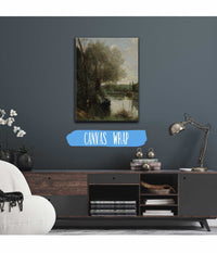 La Liseuse Sur La Rive Boisee by Jean Baptiste Camille Corot