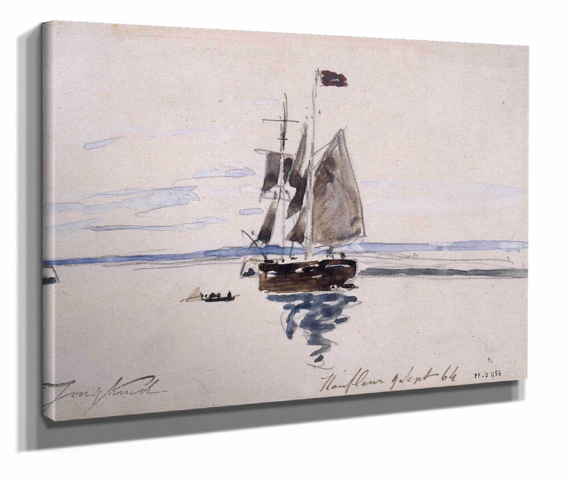 La Mer A Honfleur by Johan Barthold Jongkind