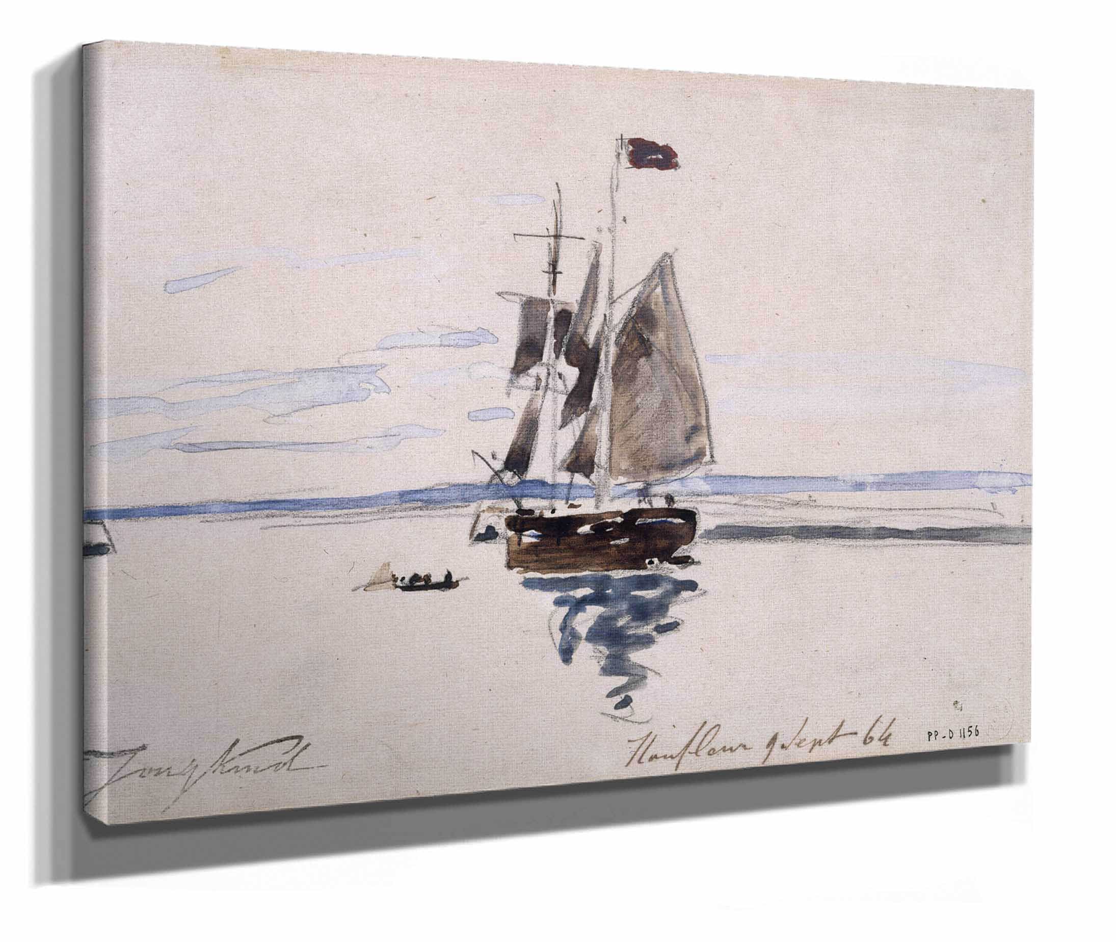 La Mer A Honfleur by Johan Barthold Jongkind