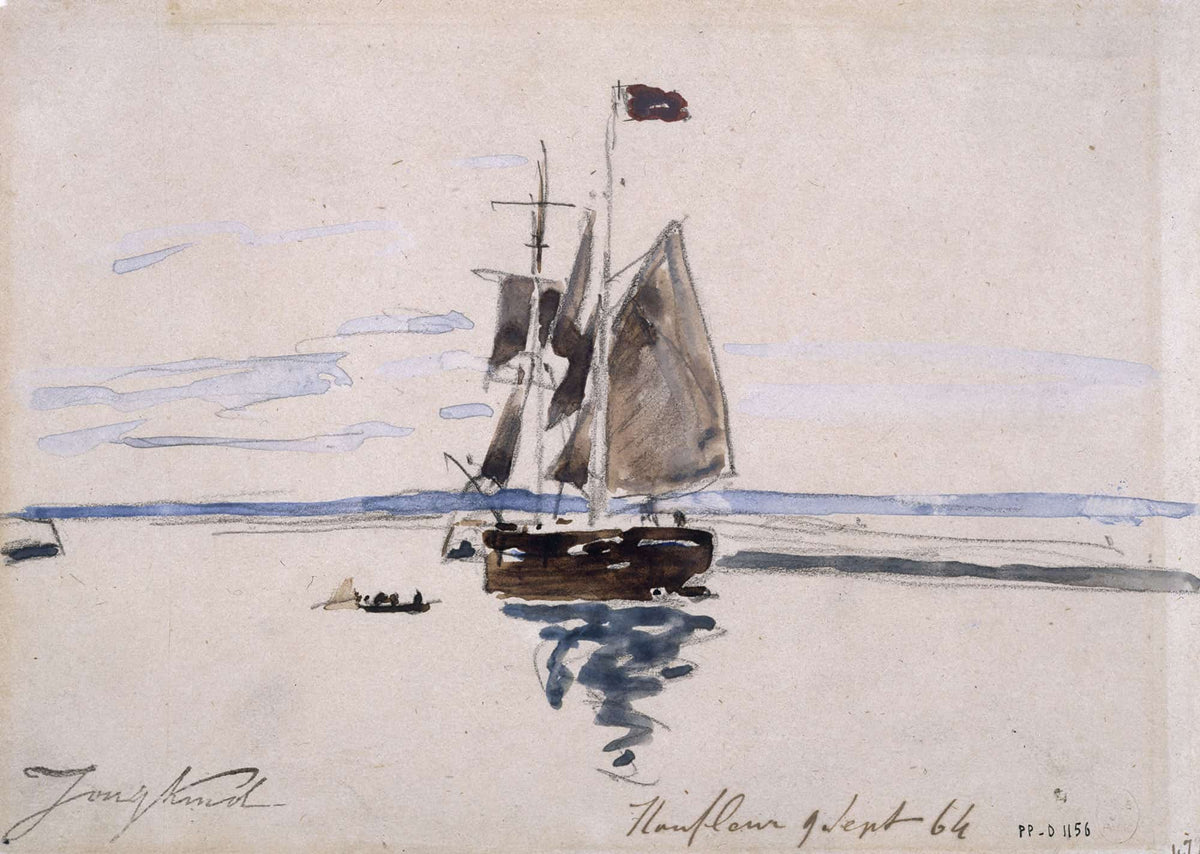 La Mer A Honfleur by Johan Barthold Jongkind