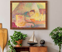 La Mere De Lartiste Au Lit by Camille Pissarro