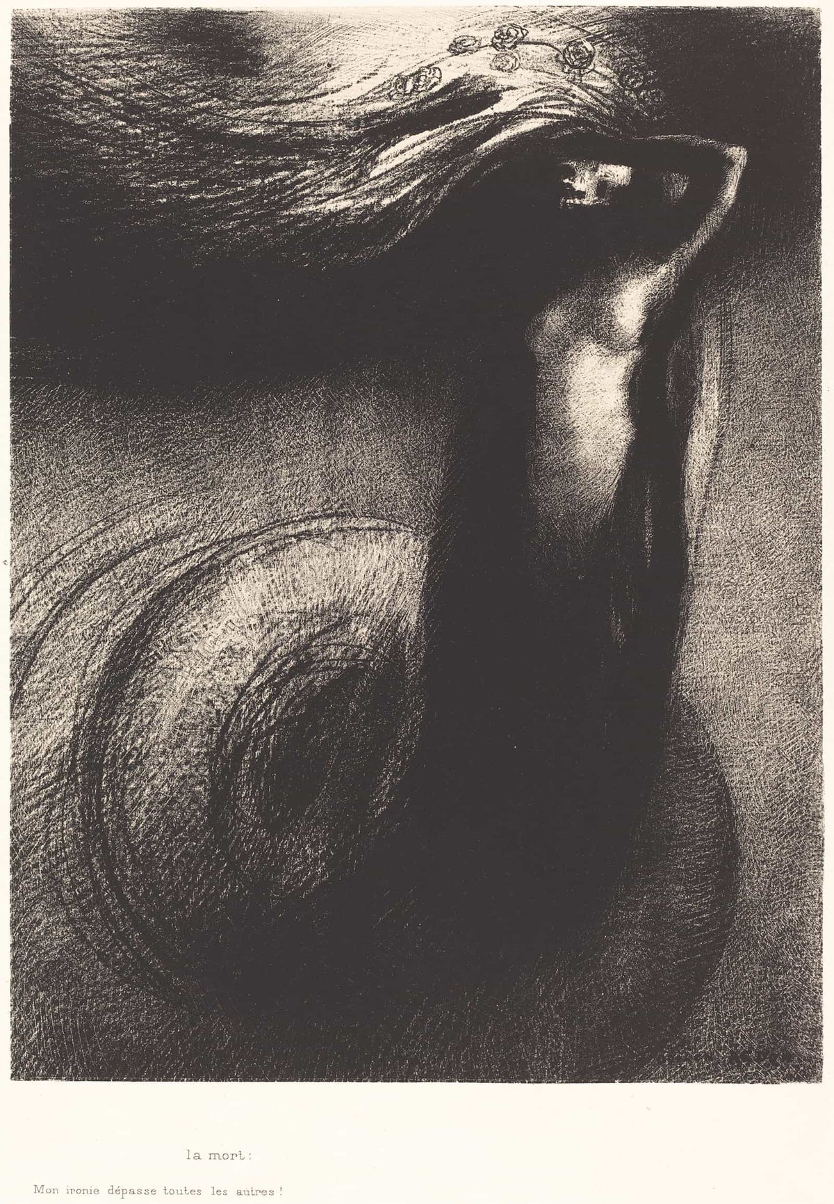 La Mort Mon Ironie Depasse Toutes Les Autres Death My Iron Surpasses All Others by Odilon Redon