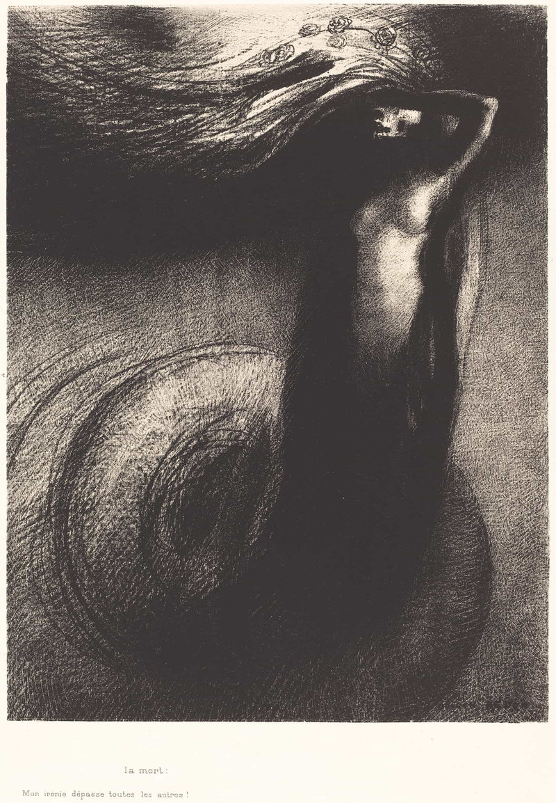 La Mort Mon Ironie Depasse Toutes Les Autres Death My Iron Surpasses All Others by Odilon Redon