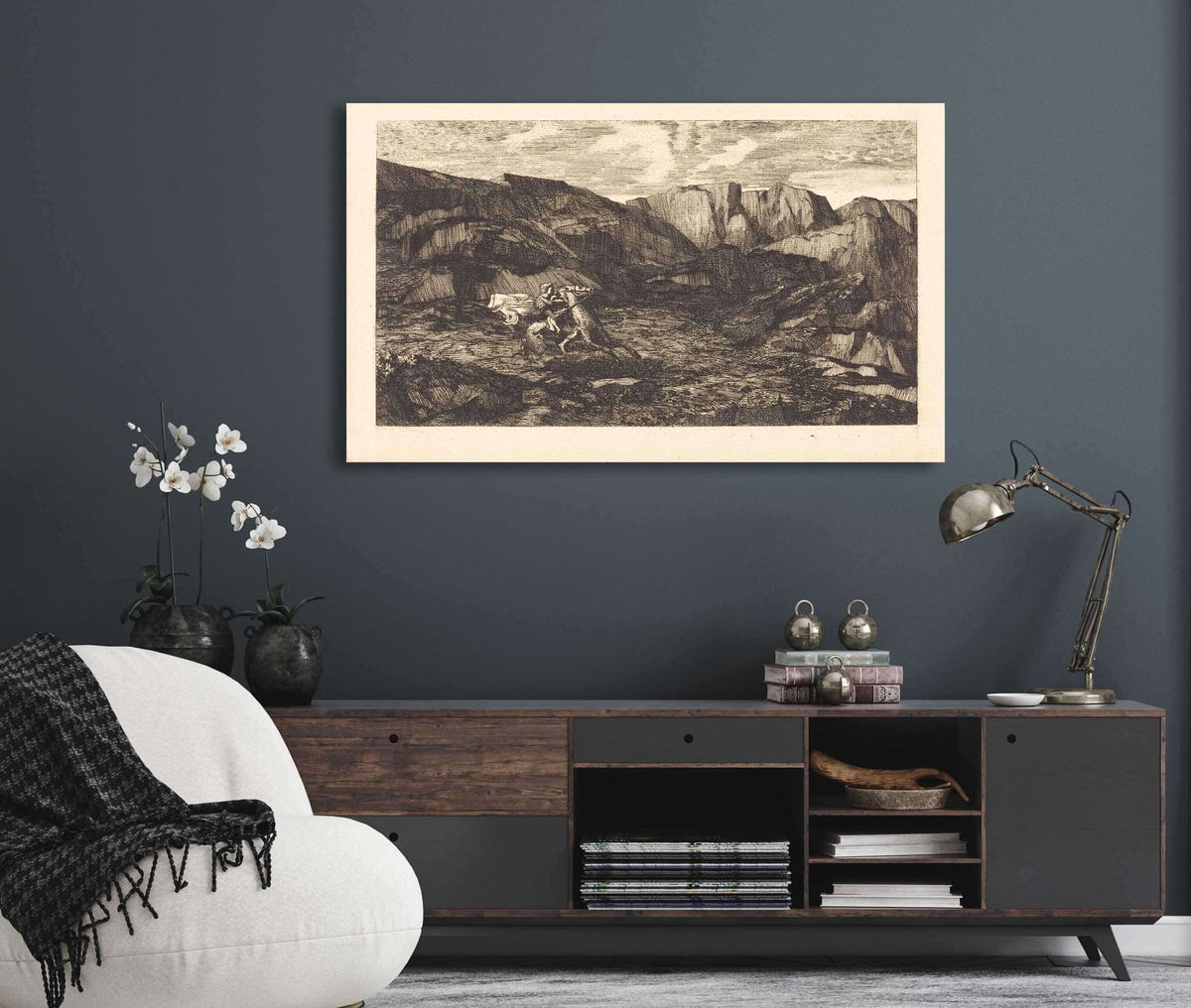 La Peur Fear by Odilon Redon