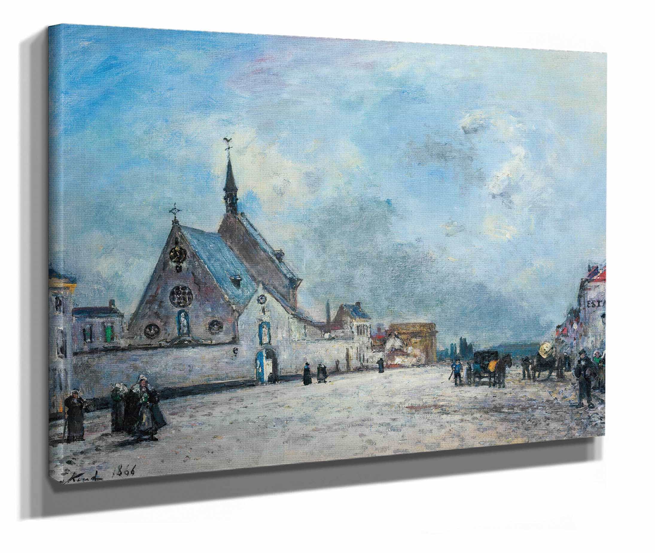 La Place De Leglise by Johan Barthold Jongkind
