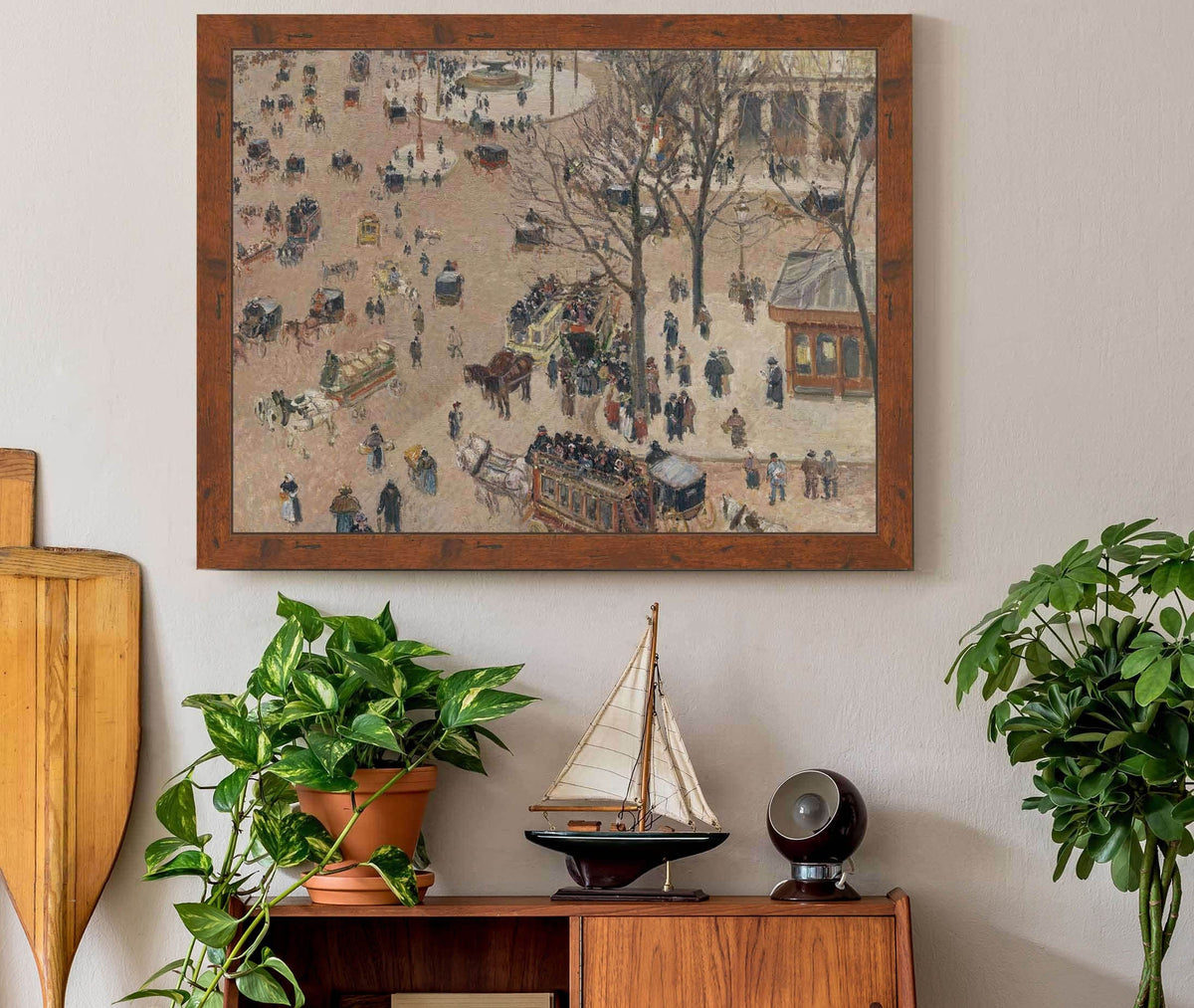 La Place Du Theatre Francais by Camille Pissarro