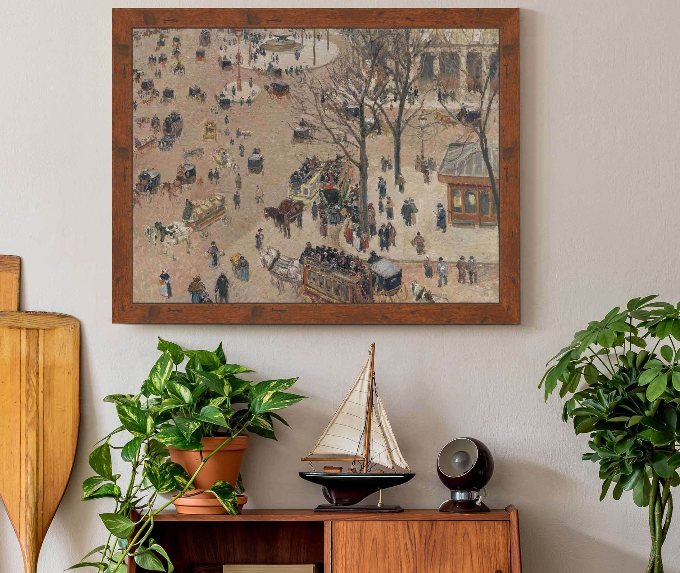La Place Du Theatre Francais by Camille Pissarro