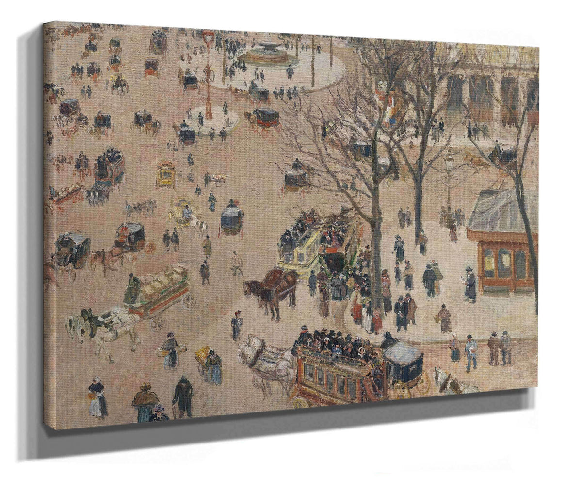 La Place Du Theatre Francais by Camille Pissarro