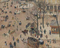 La Place Du Theatre Francais by Camille Pissarro