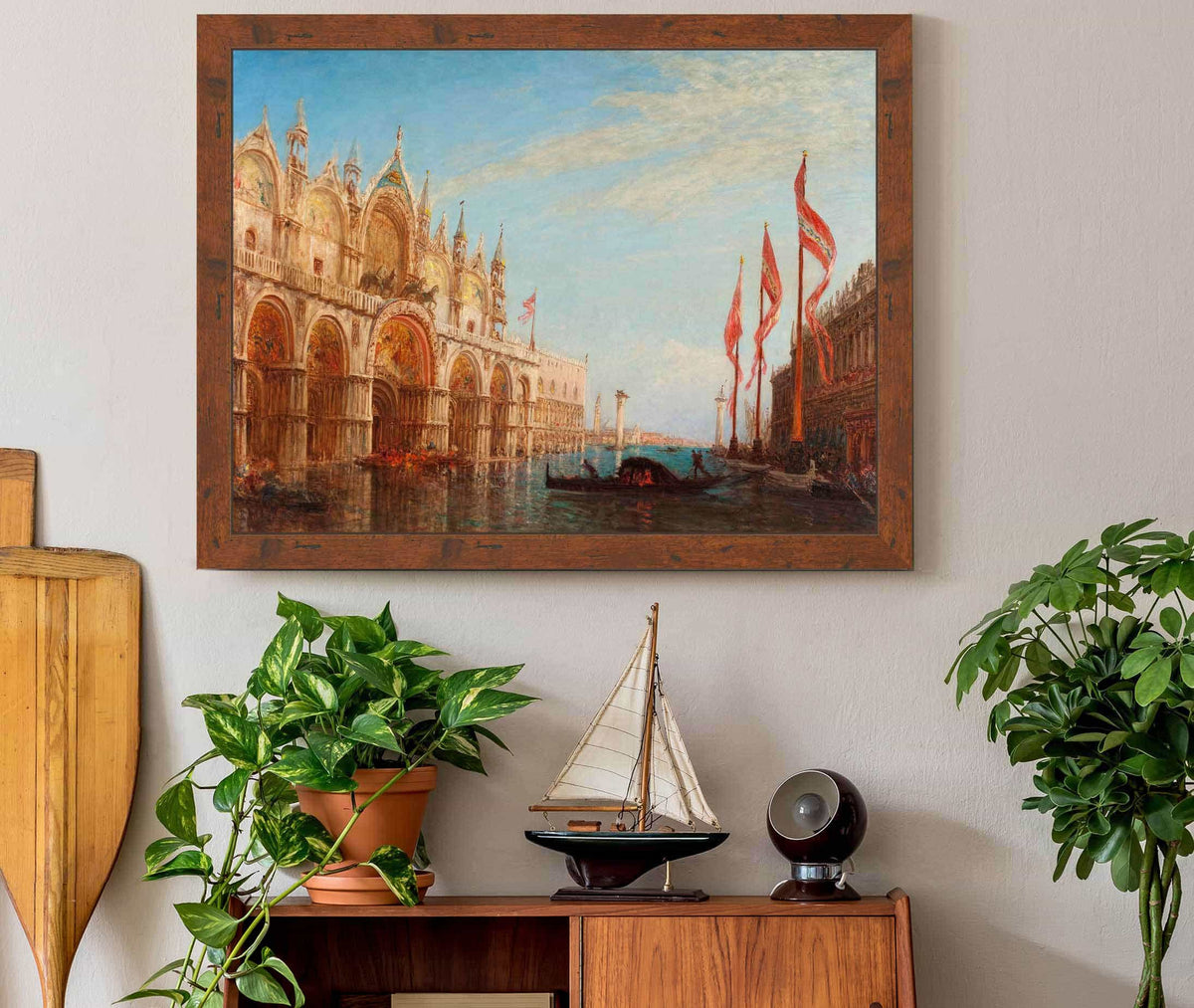 La Place Saint Marc Inondation De by Felix Ziem