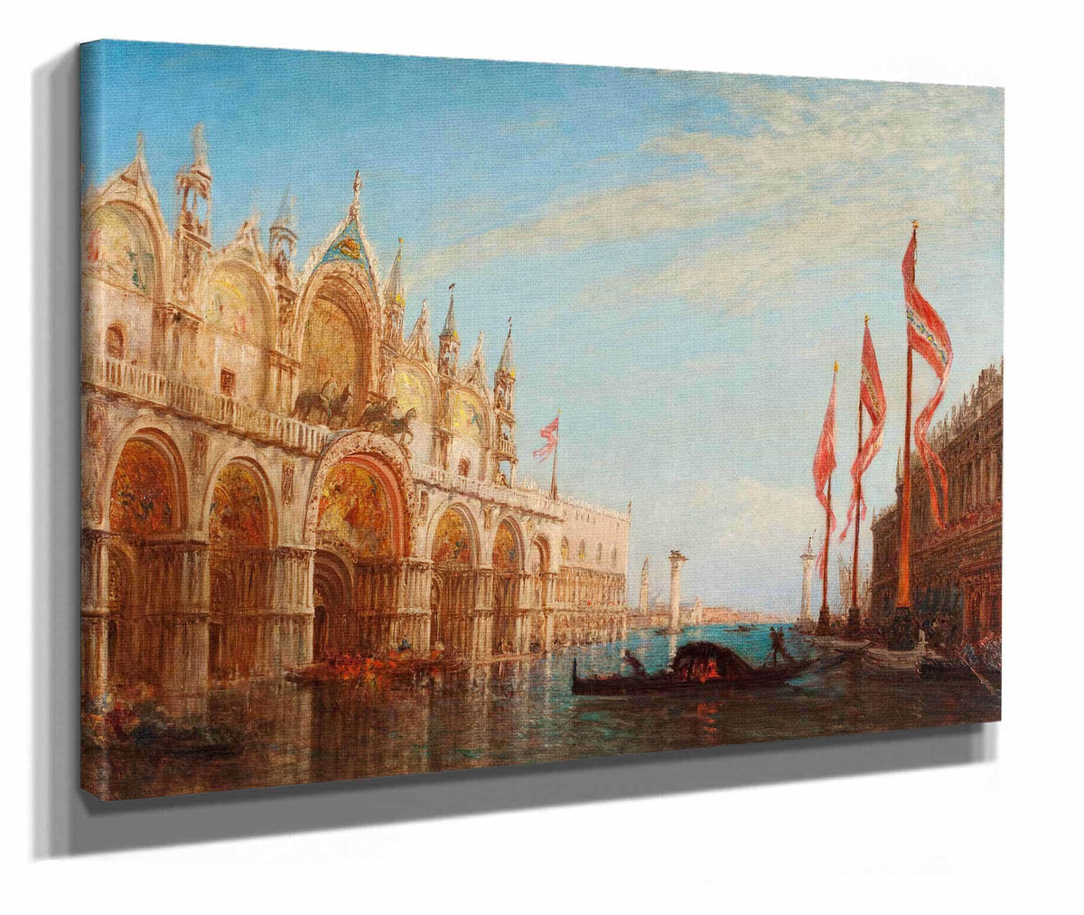 La Place Saint Marc Inondation De by Felix Ziem