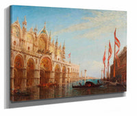 La Place Saint Marc Inondation De by Felix Ziem