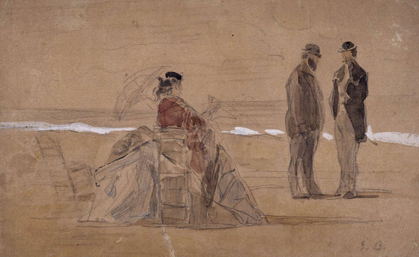 La Plage by Eugene Boudin