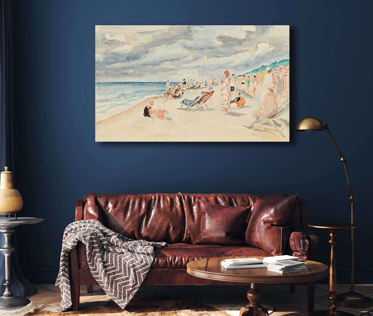 La Plage De Deauville by Henri Lebasque