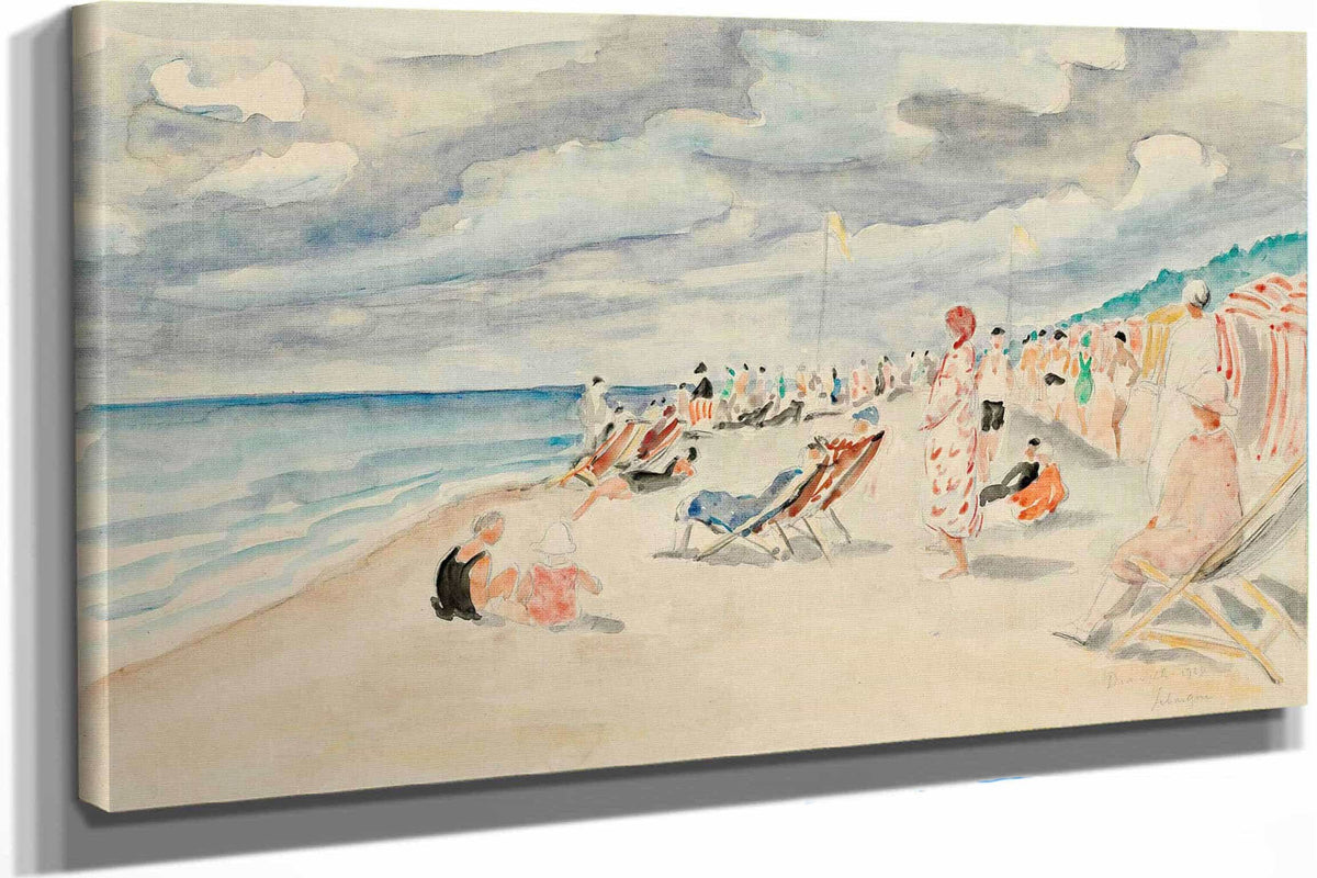 La Plage De Deauville by Henri Lebasque
