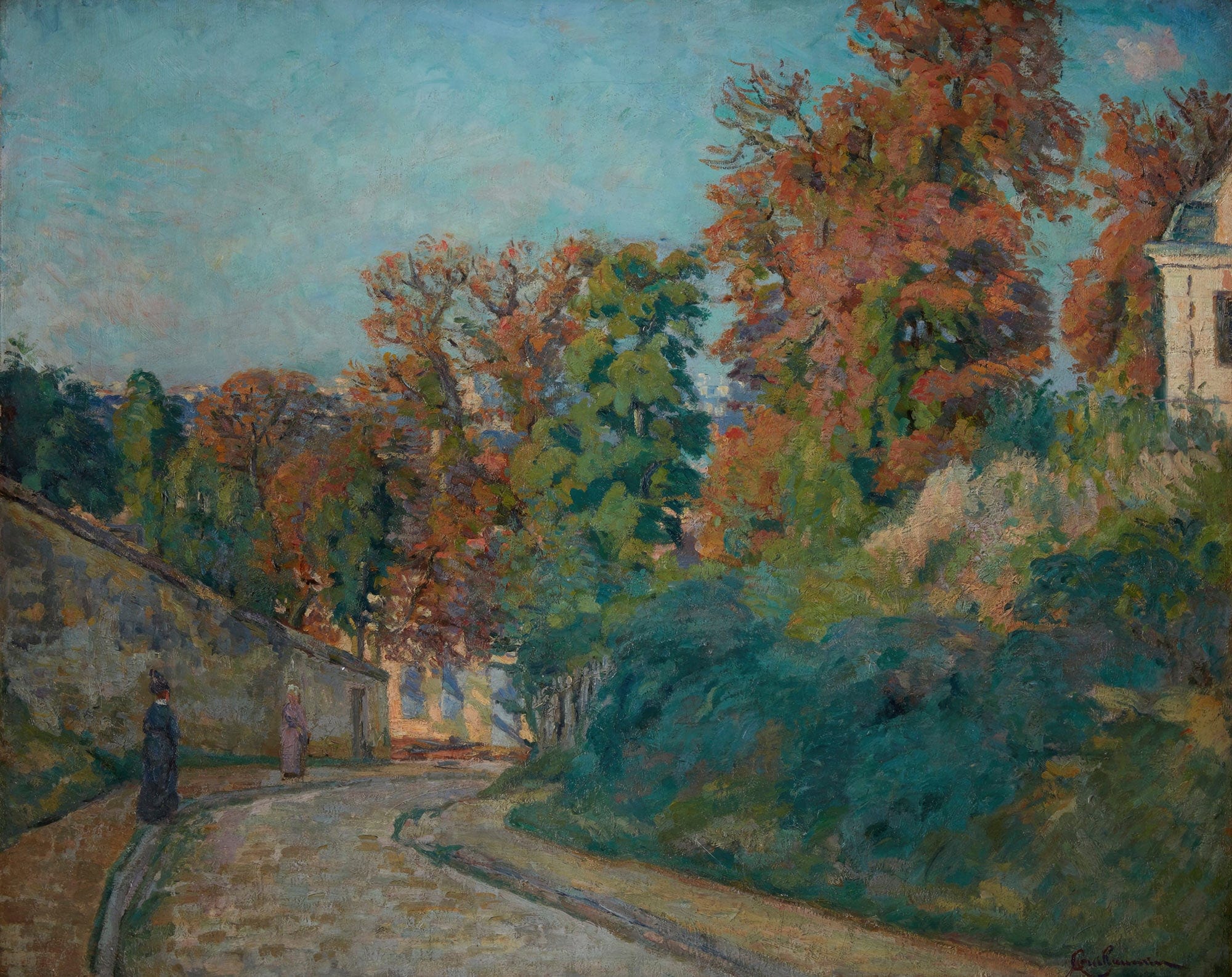 La Promenade Une Rue En Ile De France by Armand Guillaumin
