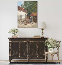 La Provende Des Poules by Eugene Boudin