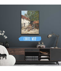 La Provende Des Poules by Eugene Boudin