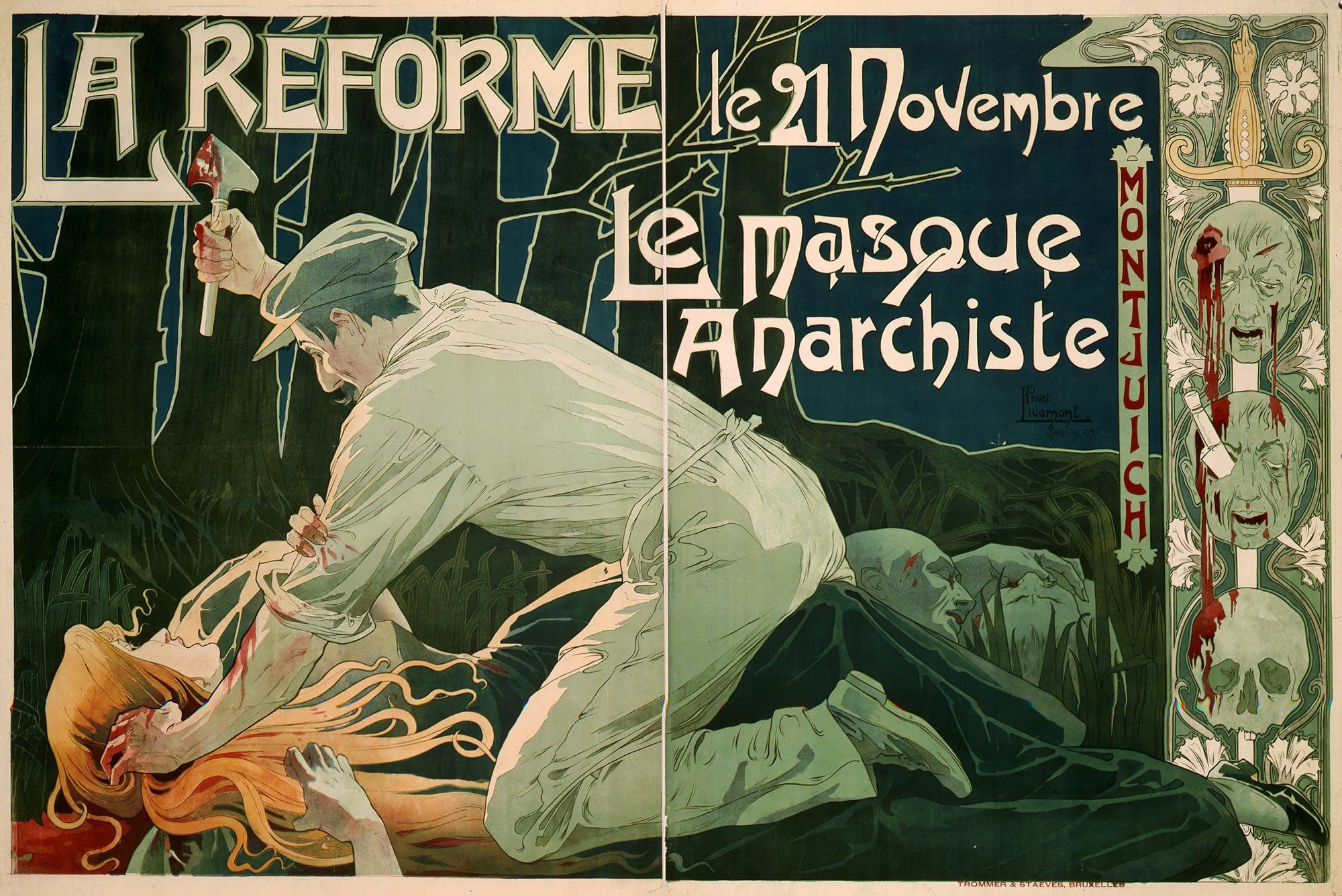 La Reforme Le Novembre Le Masque Anarchiste by Henri Privat Livemont