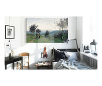 La Rencontre Matinale Sur Les Hauteurs De Sevres by Jean Baptiste Camille Corot