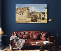 La Rochelle Un Coin De La Cour De La Commanderie by Jean Baptiste Camille Corot