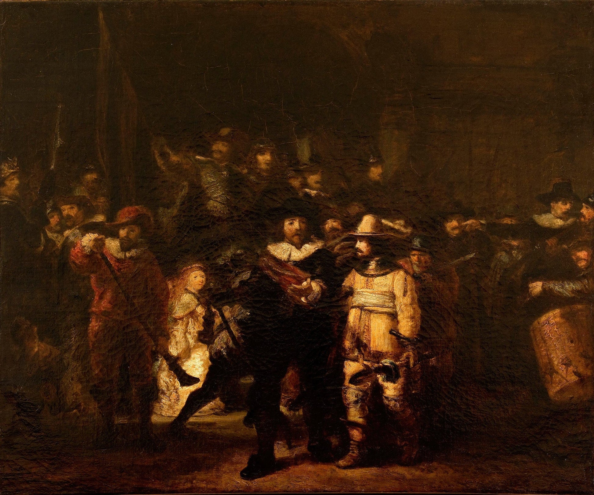 La Ronde De Nuit Dapres Rembrandt by Felix Ziem