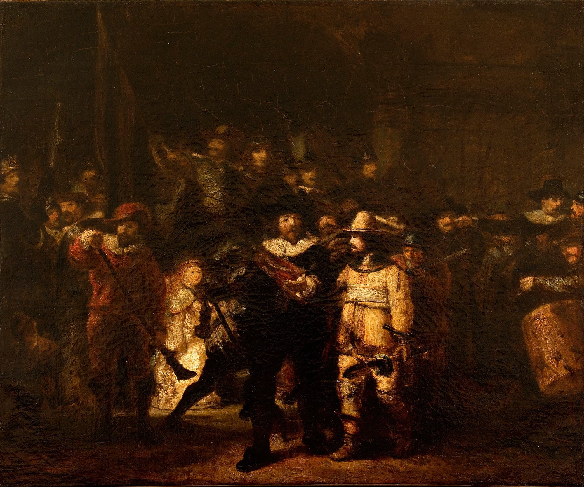 La Ronde De Nuit Dapres Rembrandt by Felix Ziem